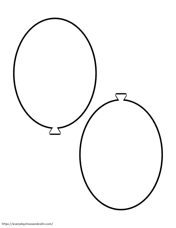 printable balloon template for crafts and decoration