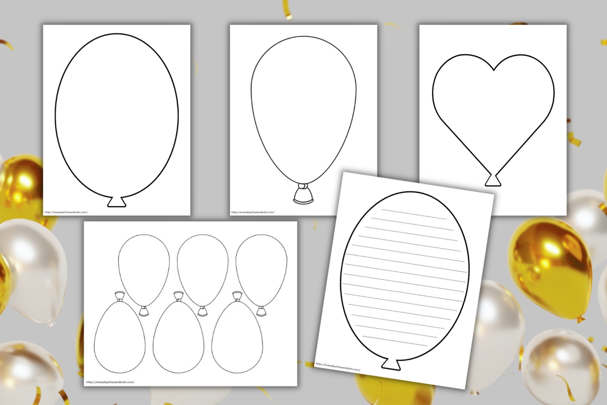 balloon template example page collage