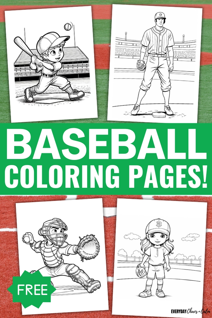 example baseball coloring pages 