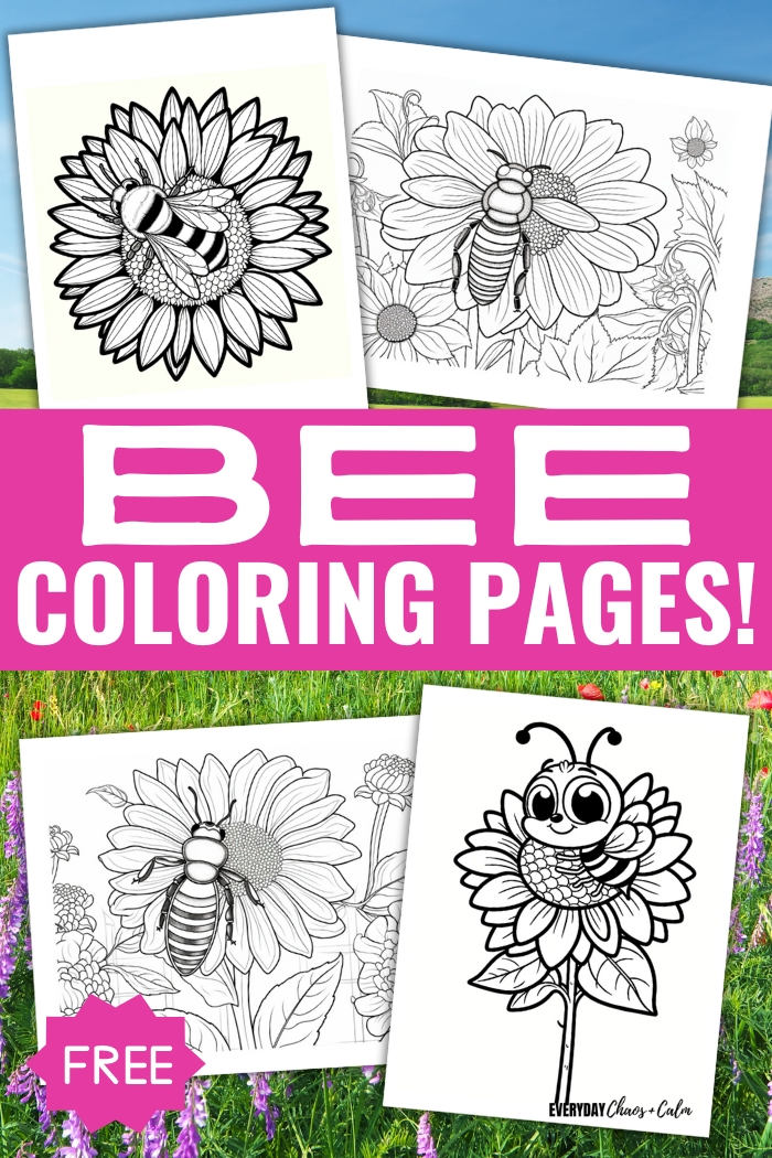 example bee coloring pages