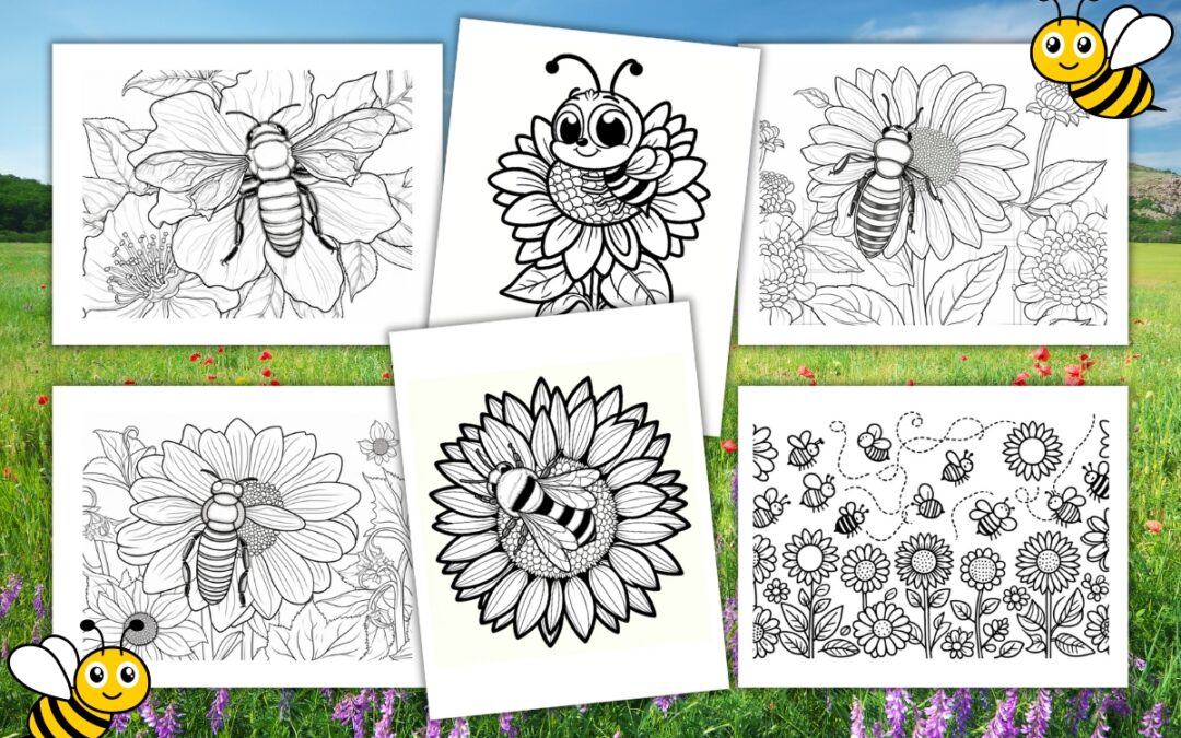 Free Printable Bee Coloring Pages for Kids