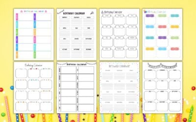 Free Birthday Calendar Printable