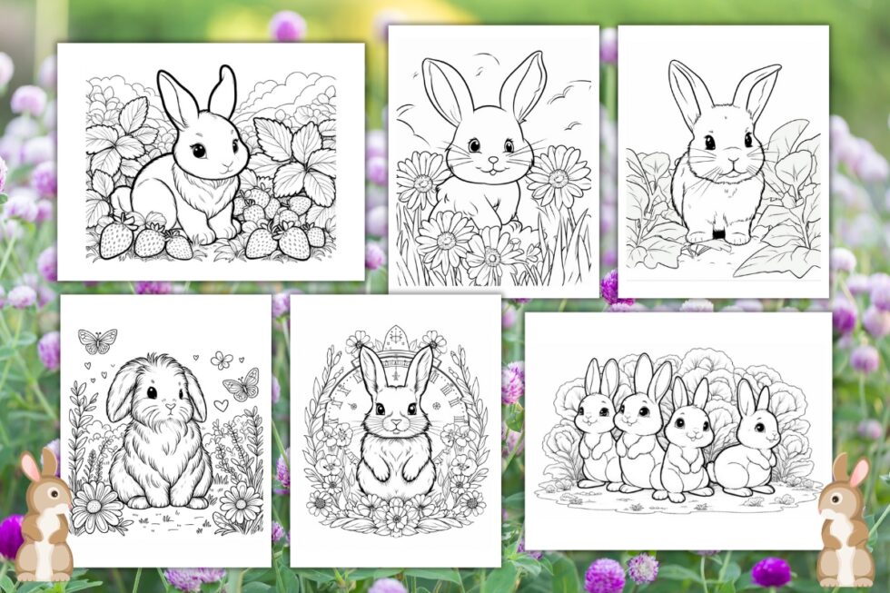 Free Bunny Coloring Pages For Kids