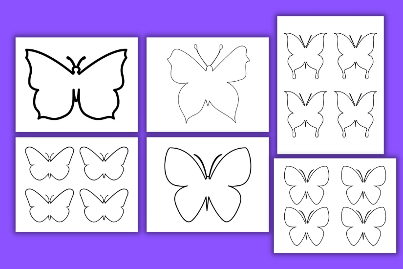 butterfly template example pages