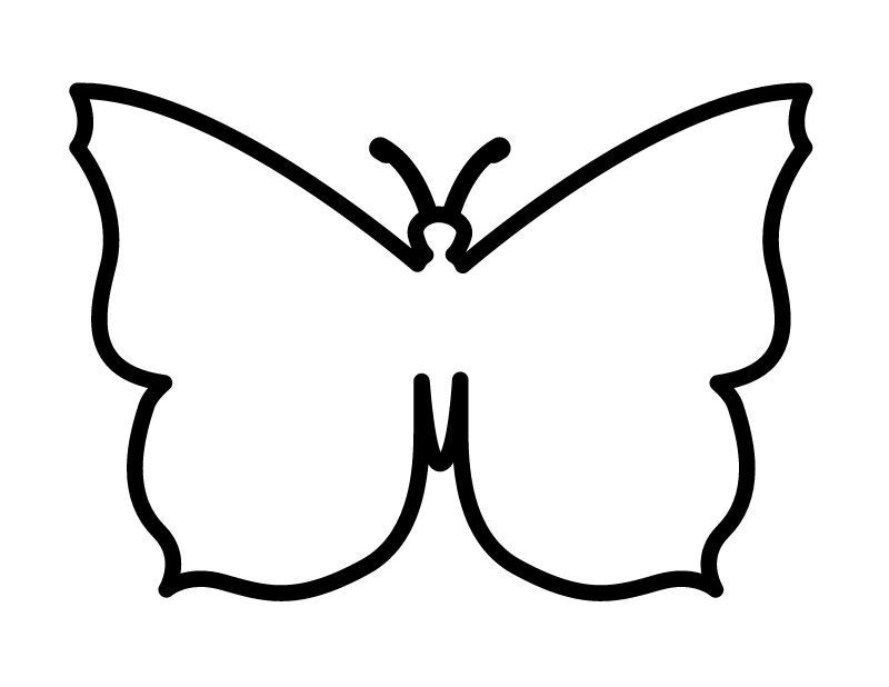 printable butterfly template for crafts and activities, one large per page
