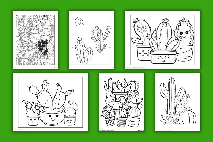 cactus coloring pages