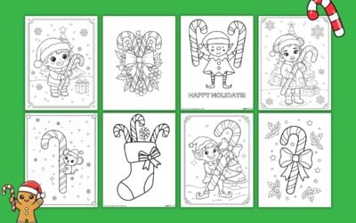 Free Candy Cane Coloring Pages (Printable PDF!)