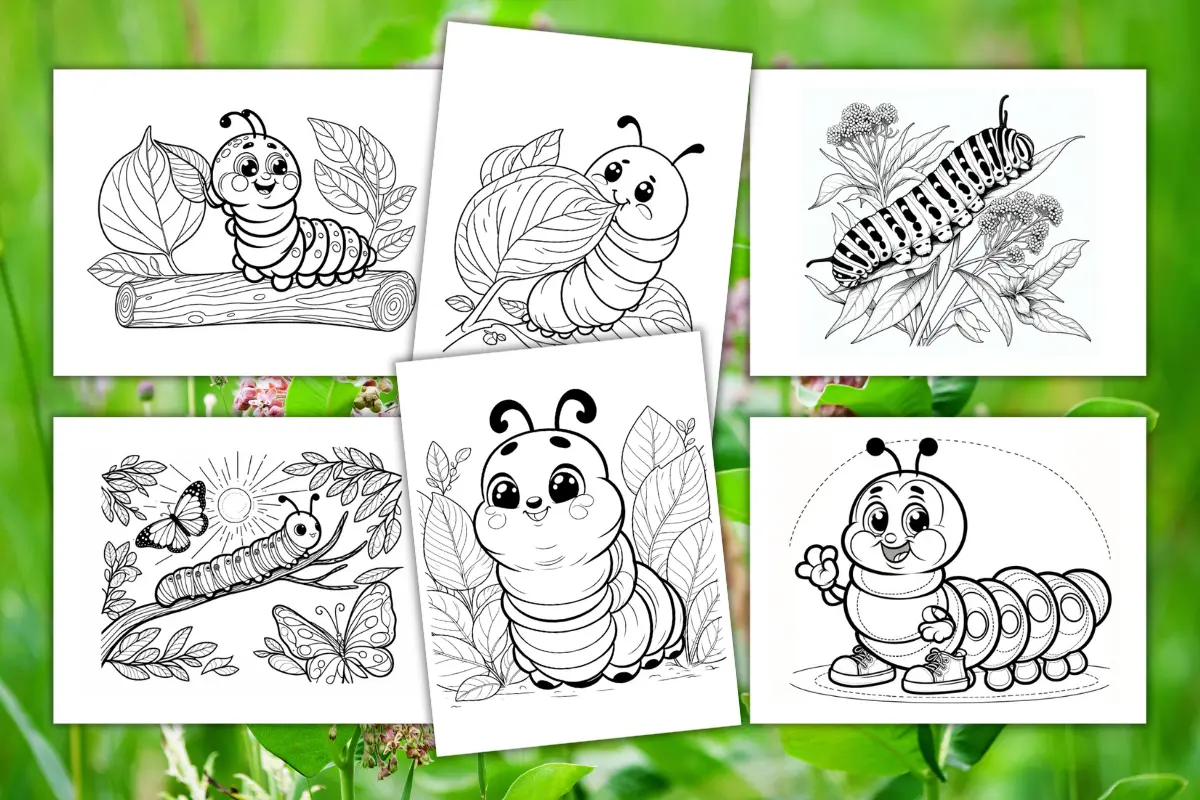 How to Draw a Caterpillar Step by Step Drawing Tutorial - CraftyThinking