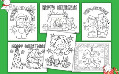 Free Christmas Bear Coloring Pages for Kids