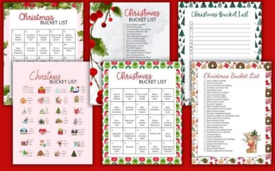 6 Free Printable Christmas Bucket Lists for Kids and Adults