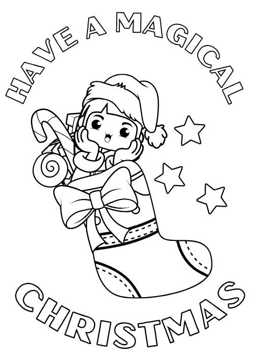 printable CHristmas cards to color, PDF, instant download, kids, coloring page