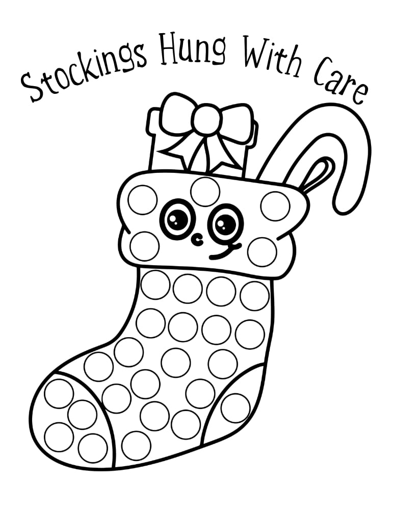 Christmas dot marker printables, education printable, PDF, instant download, kids