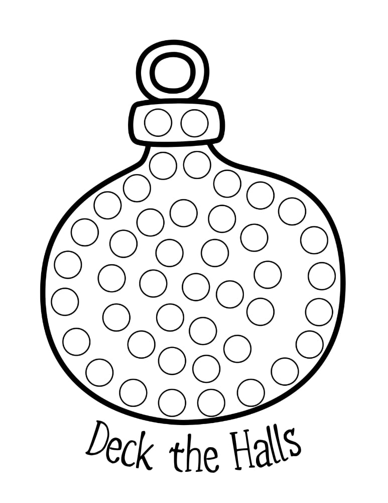 Christmas dot marker printables, education printable, PDF, instant download, kids