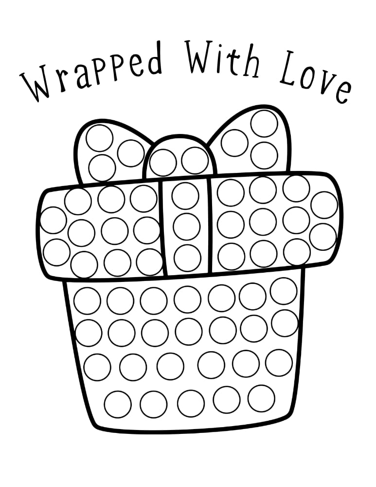 Christmas dot marker printables, education printable, PDF, instant download, kids