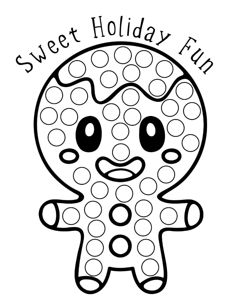 Christmas dot marker printables, education printable, PDF, instant download, kids