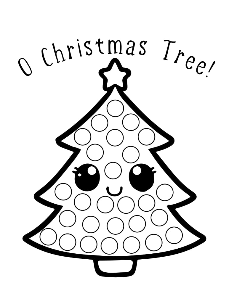 Christmas dot marker printables, education printable, PDF, instant download, kids