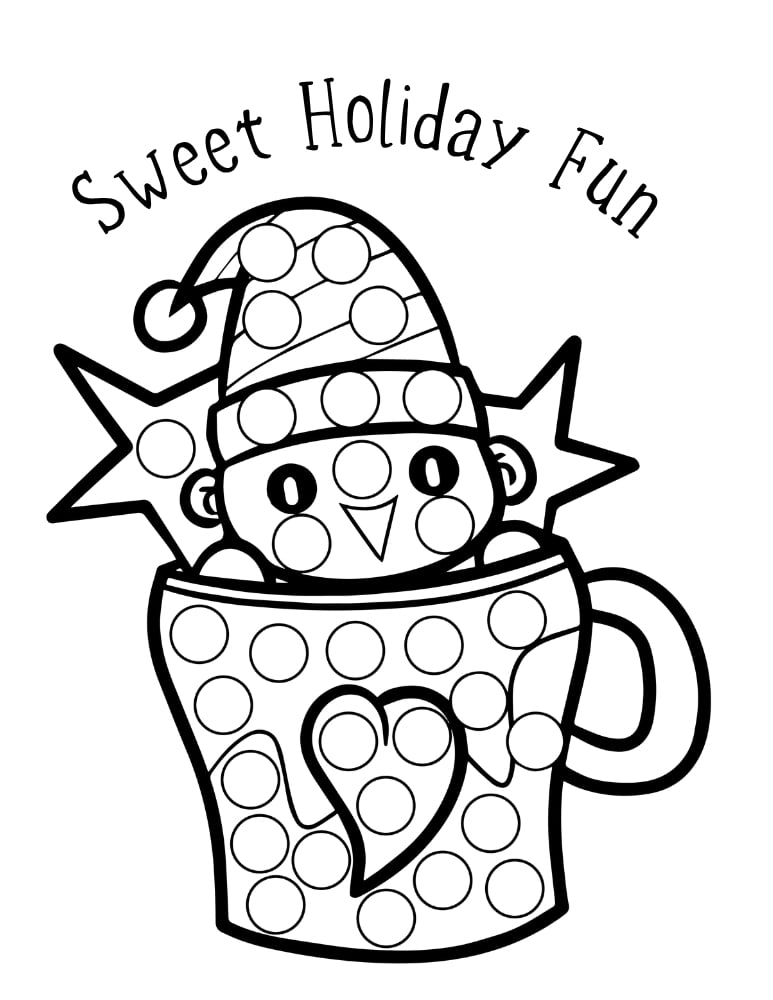 Christmas dot marker printables, education printable, PDF, instant download, kids