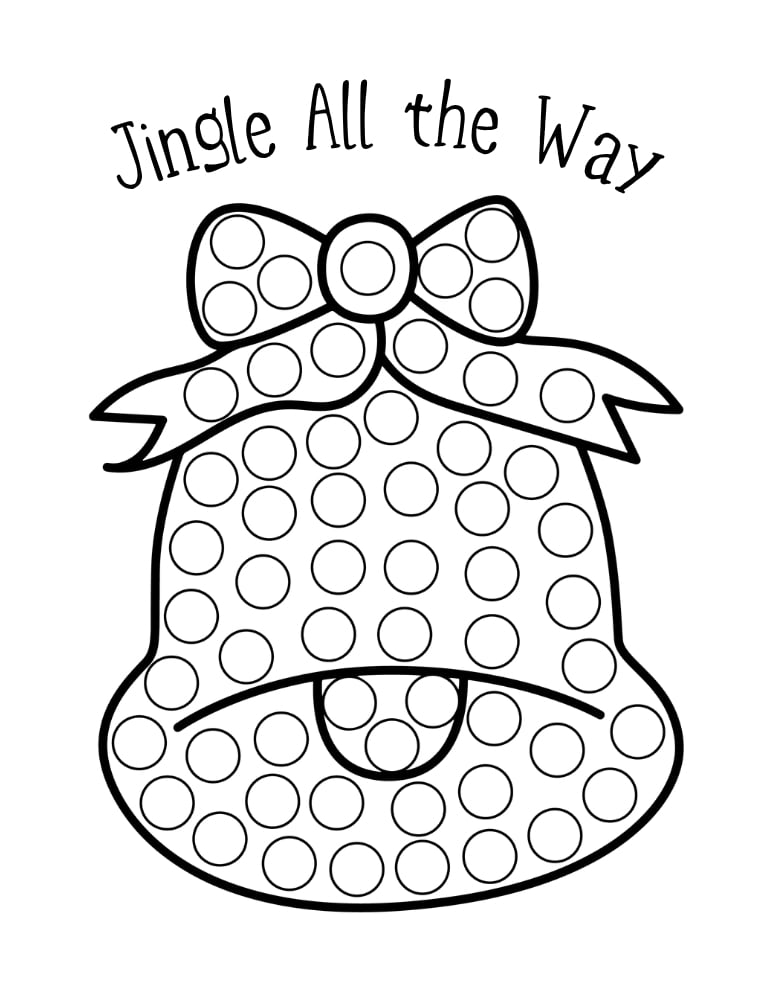 Christmas dot marker printables, education printable, PDF, instant download, kids