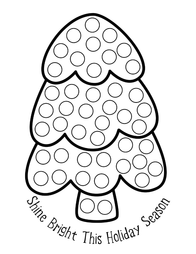 Christmas dot marker printables, education printable, PDF, instant download, kids