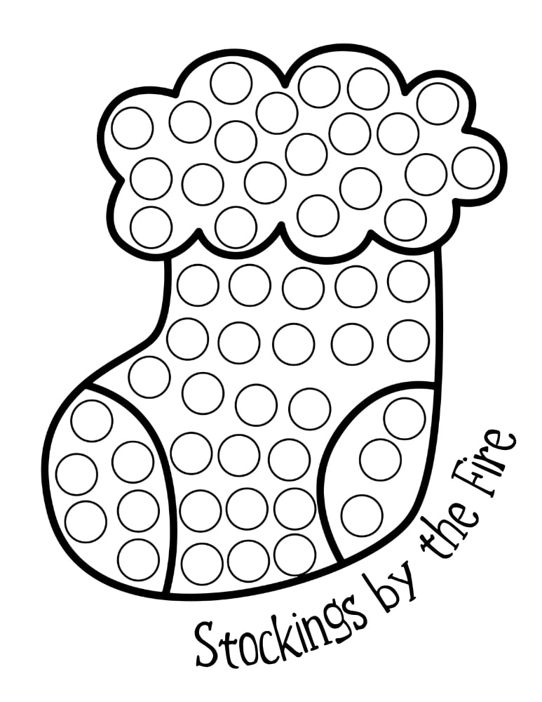 Christmas dot marker printables, education printable, PDF, instant download, kids