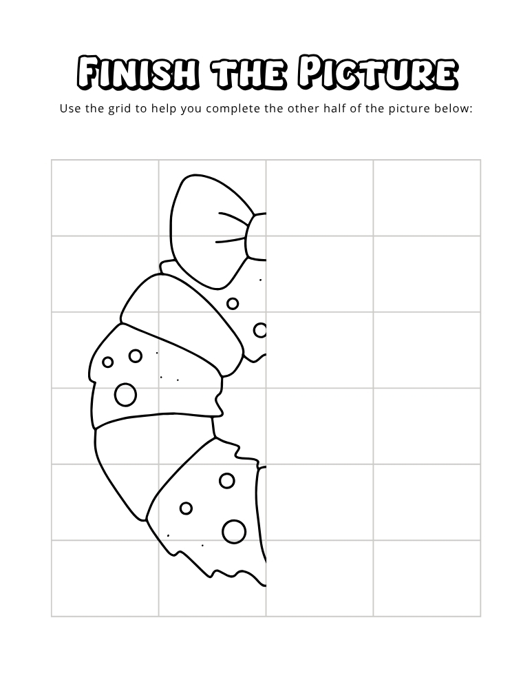 christmas finish the picture worksheets, education printable, PDF, instant download, kids
