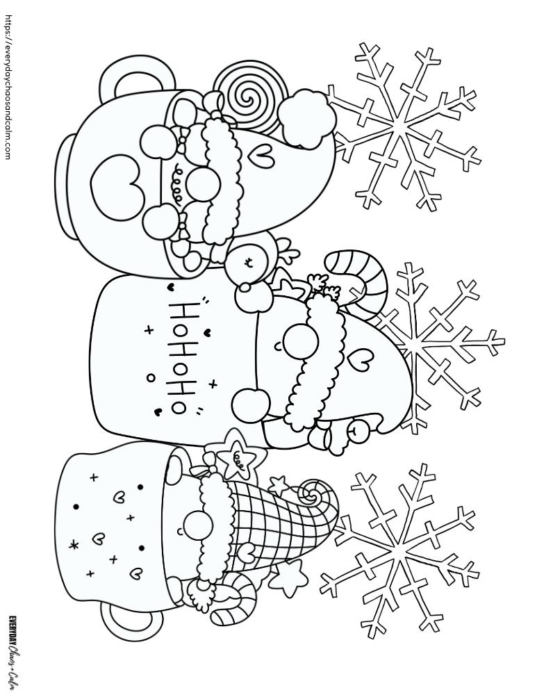 Free Christmas Gnome Coloring Pages