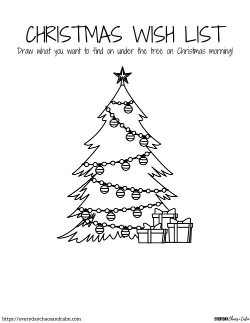 Draw What You Want to Get for Christmas for Kids Free printable Christmas lists for kids and adults, pdf, holidays, print, download.
