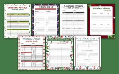 7 Free Printable Christmas Potluck Sign Up Sheets