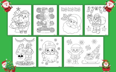 Free Christmas Santa Coloring Pages for Kids