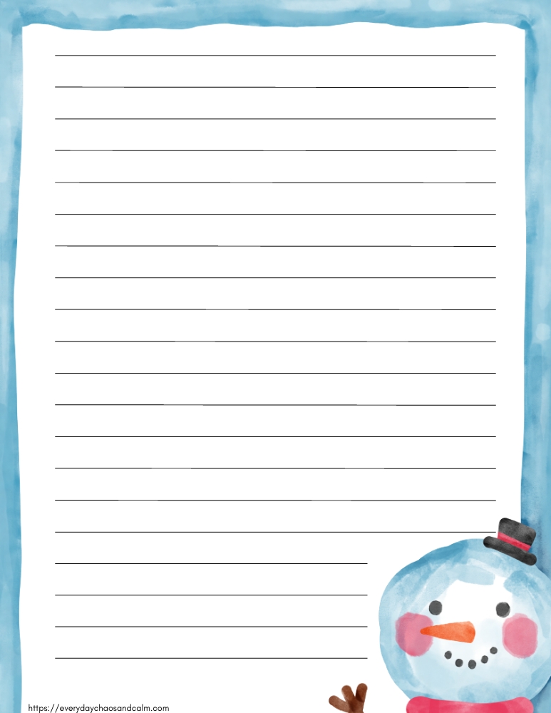 Free Printable Christmas Stationery And Writing Paper