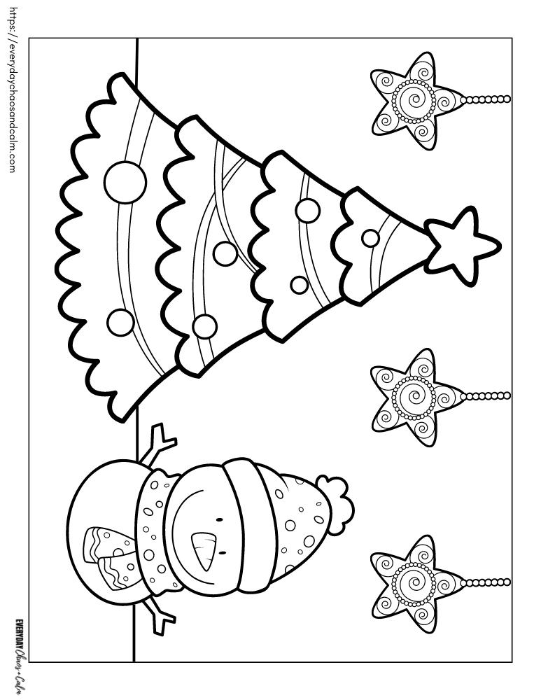 Free Christmas Tree Coloring Pages For Kids