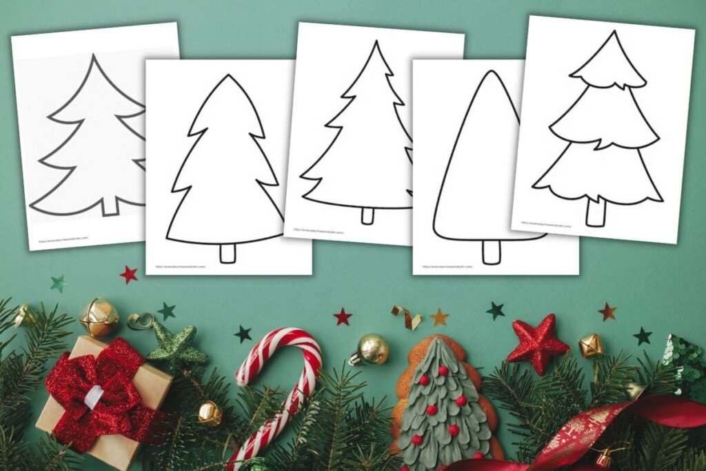 christmas tree template example pages