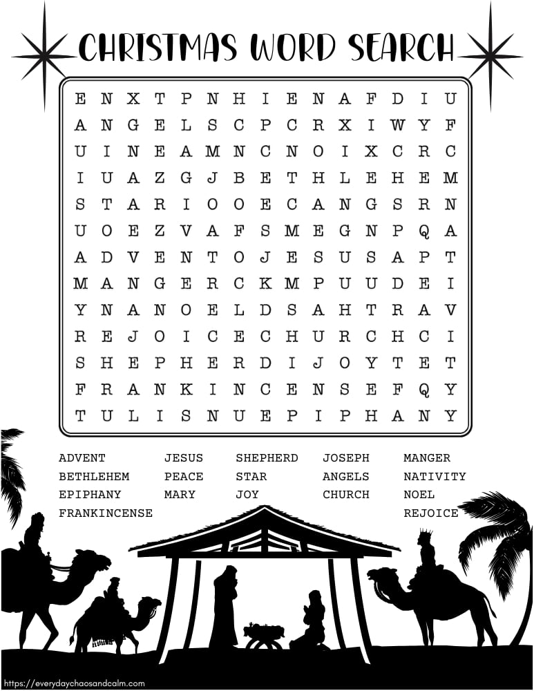 free-printable-christmas-word-searches for Free Printable Large Print Christmas Word Search Free Printable Christmas Word Searches for Free Printable Large Print Christmas Word Search