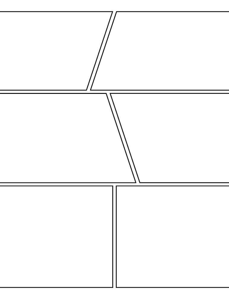 comic strip template Printables, education printable, PDF, instant download, kids