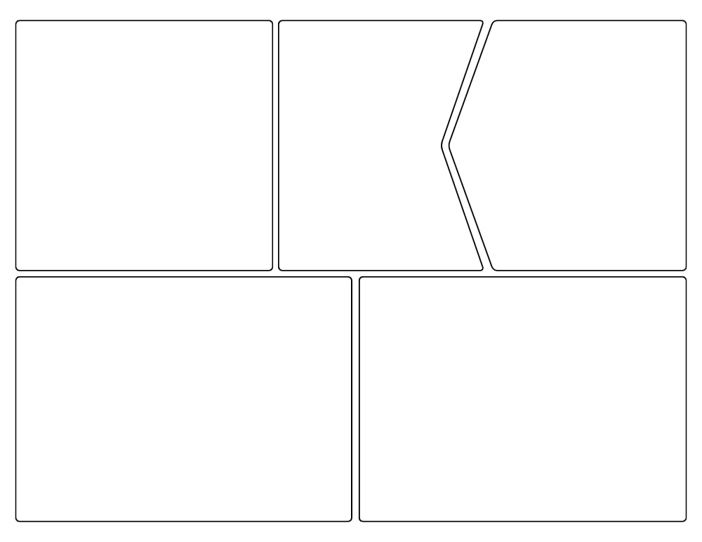 comic strip template Printables, education printable, PDF, instant download, kids