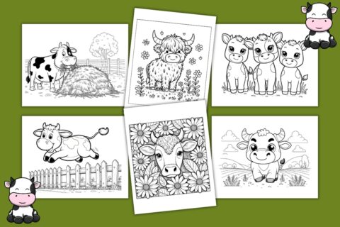 Free Printable Cow Coloring Pages