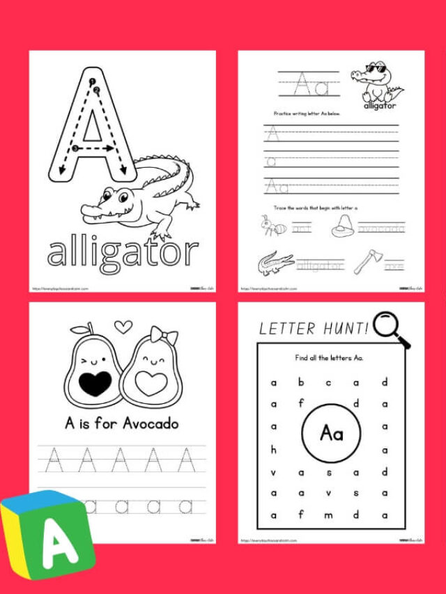 Free Printable Letter A Worksheets Story