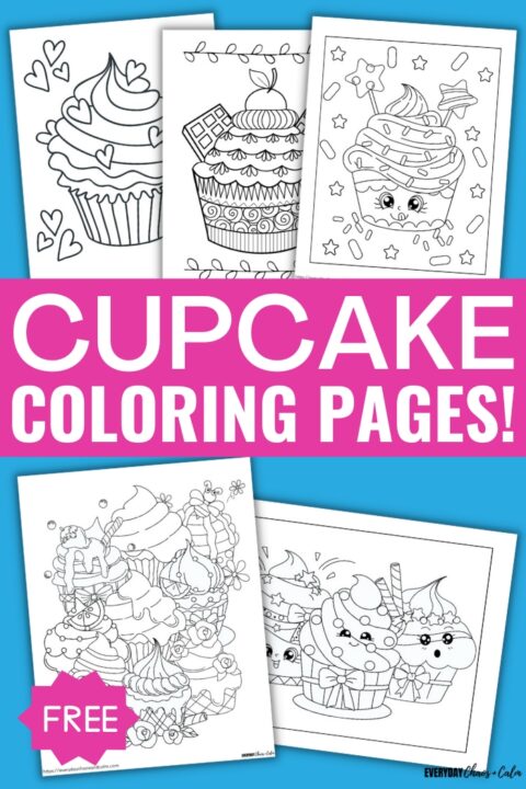Free Printable Cupcake Coloring Pages