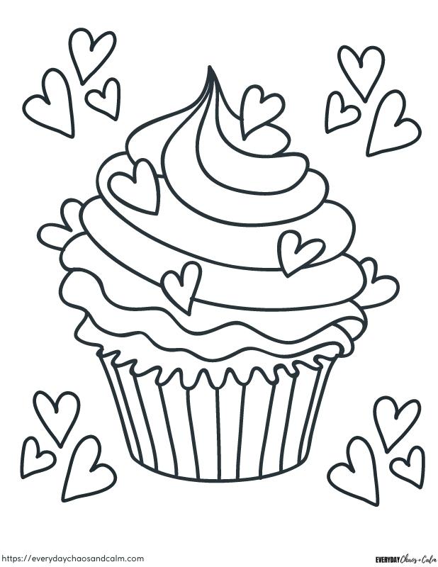 Cupcake Coloring Page #8 Free printable Cupcake coloring pages, pdf, for kids, print, download.
