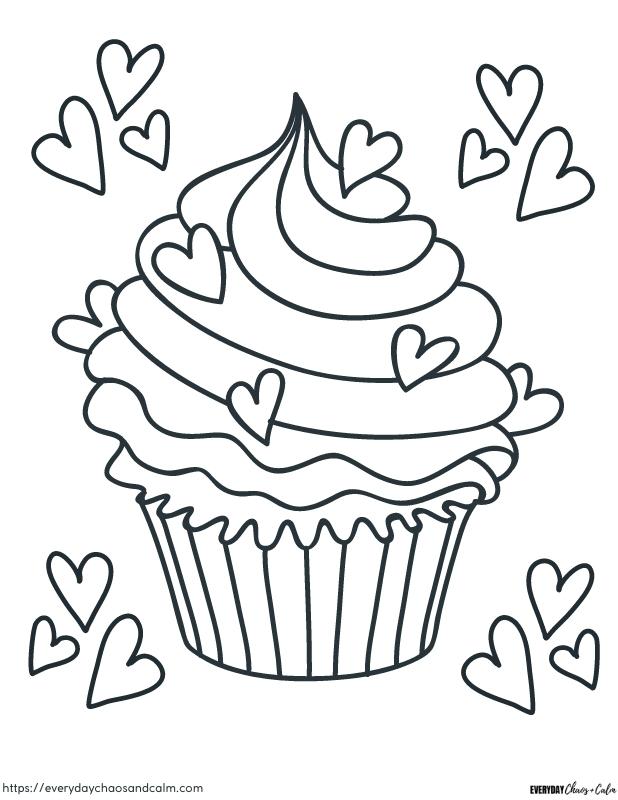 Free Printable Cupcake Coloring Pages Free Printable Cupcake Coloring Pages