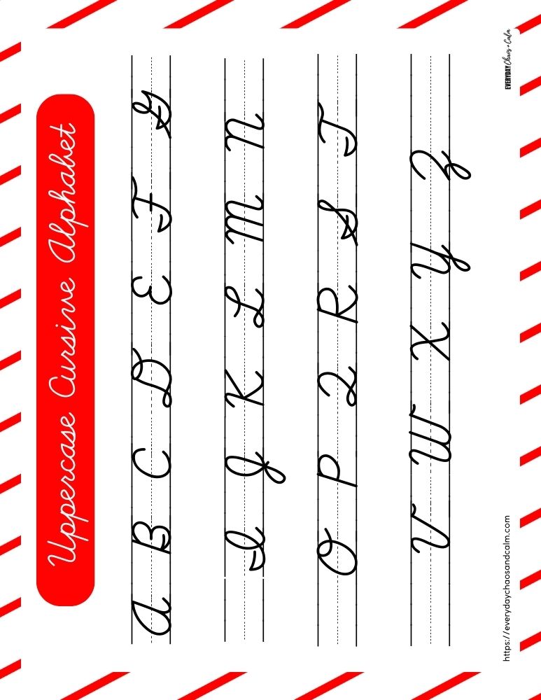 Uppercase Cursive Letter Chart Printable Free Free Printable Uppercase Cursive Letter Chart Printable Free Free Printable
