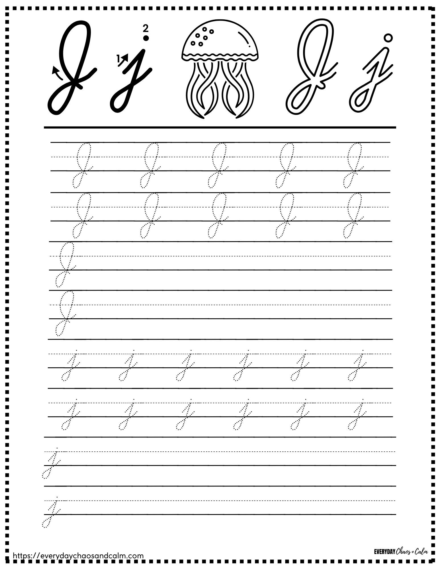printable cursive letter worksheets, education printable, PDF