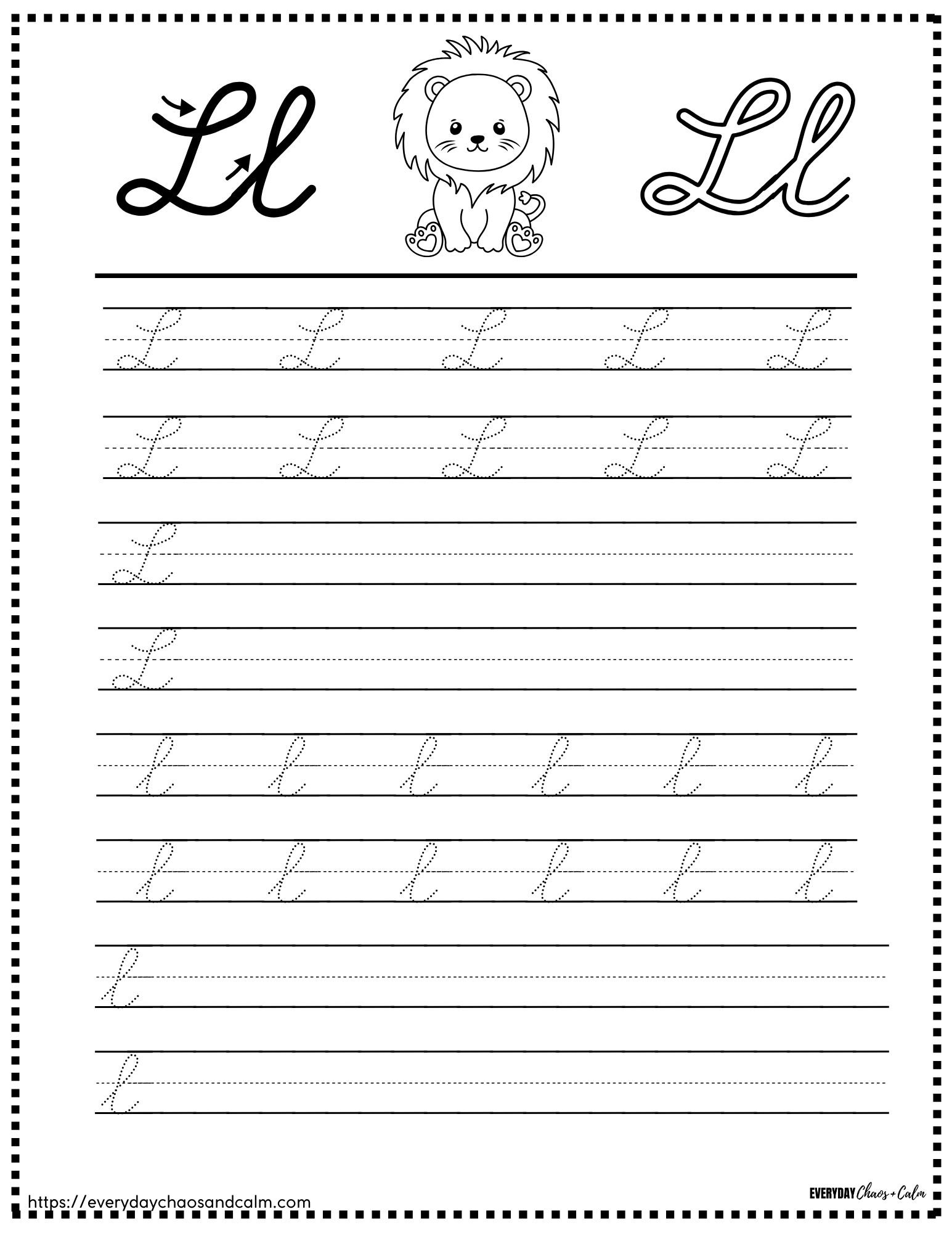 printable cursive letter worksheets, education printable, PDF
