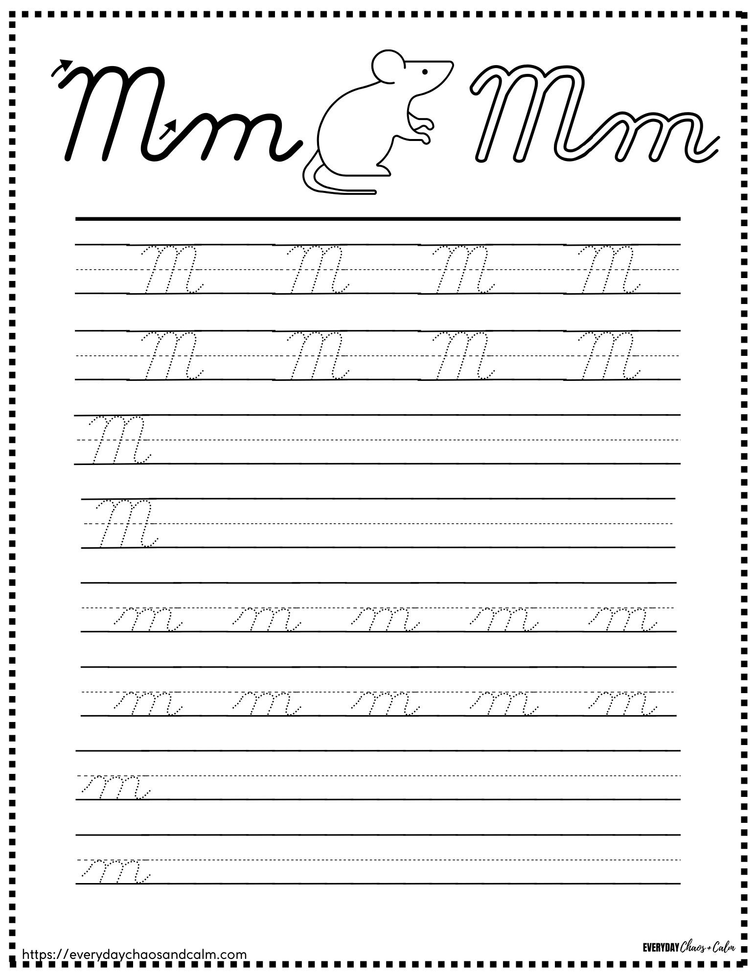 printable cursive letter worksheets, education printable, PDF