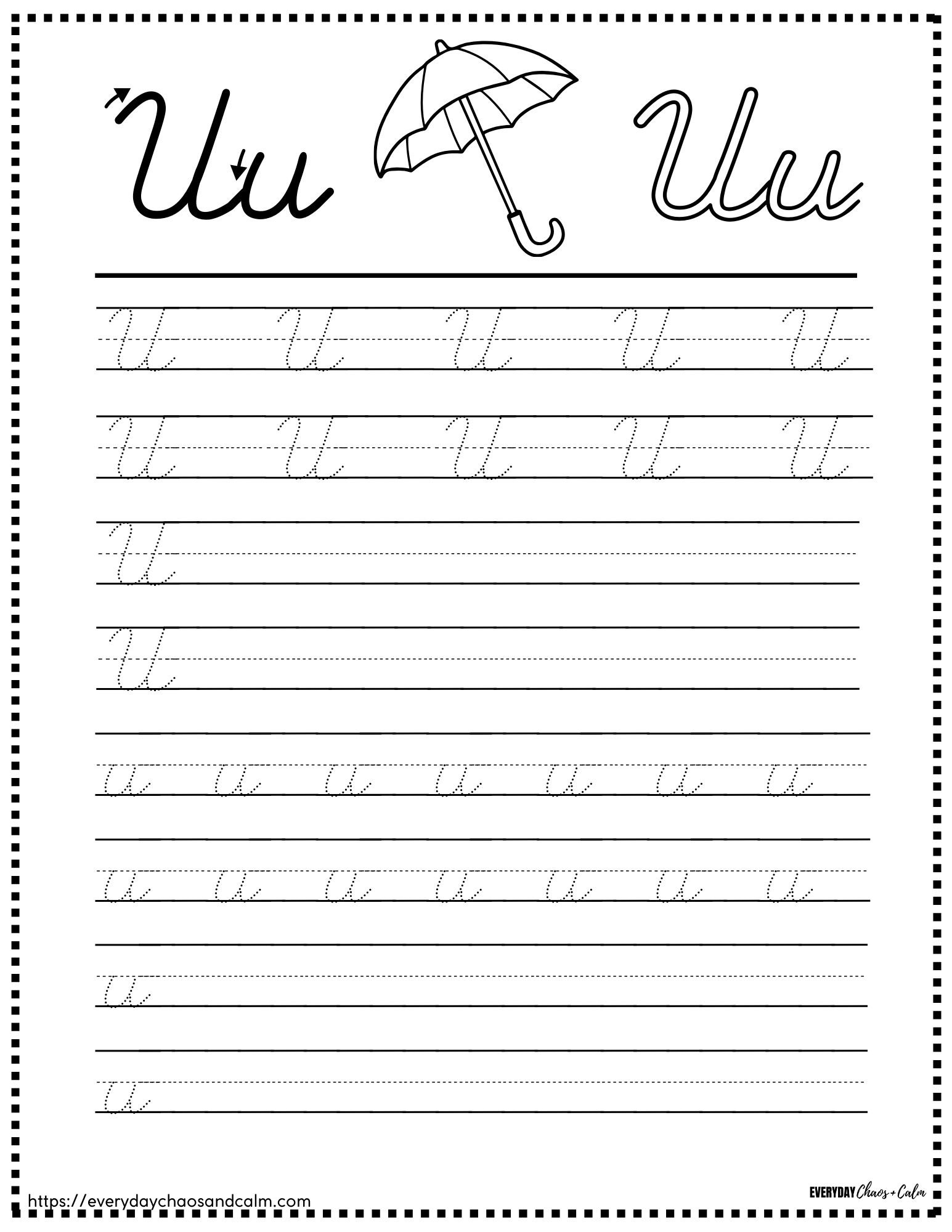 printable cursive letter worksheets, education printable, PDF