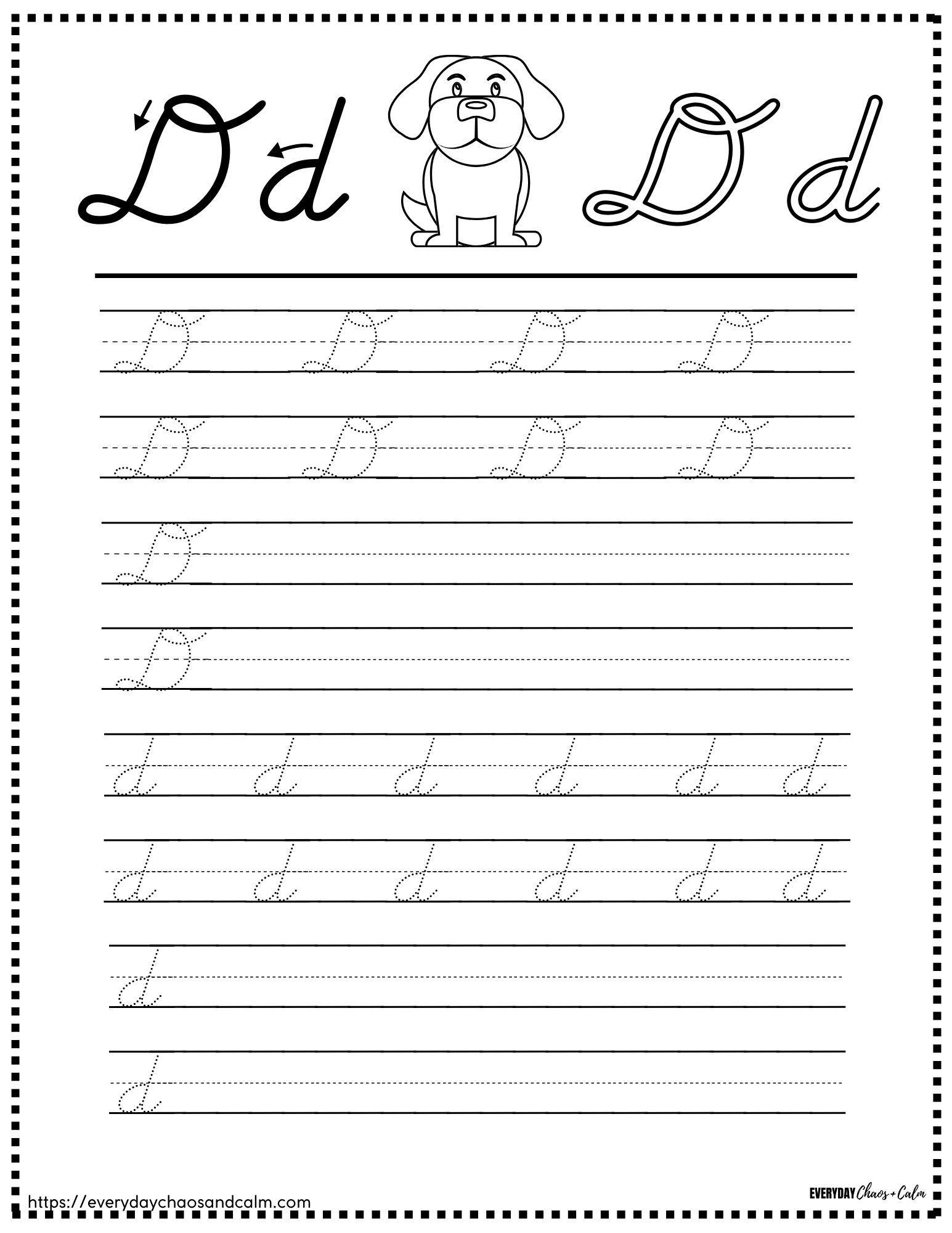printable cursive letter worksheets, education printable, PDF