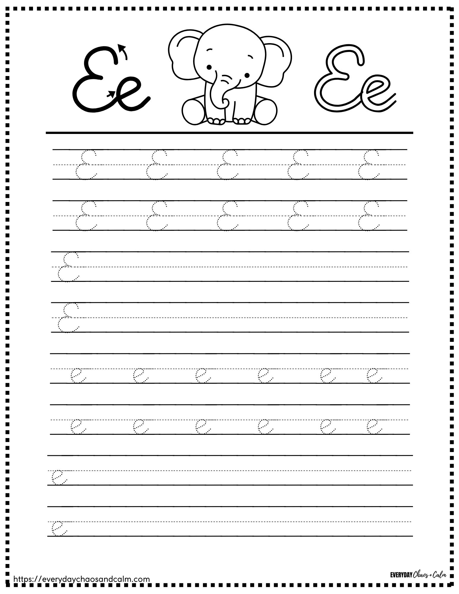 printable cursive letter worksheets, education printable, PDF