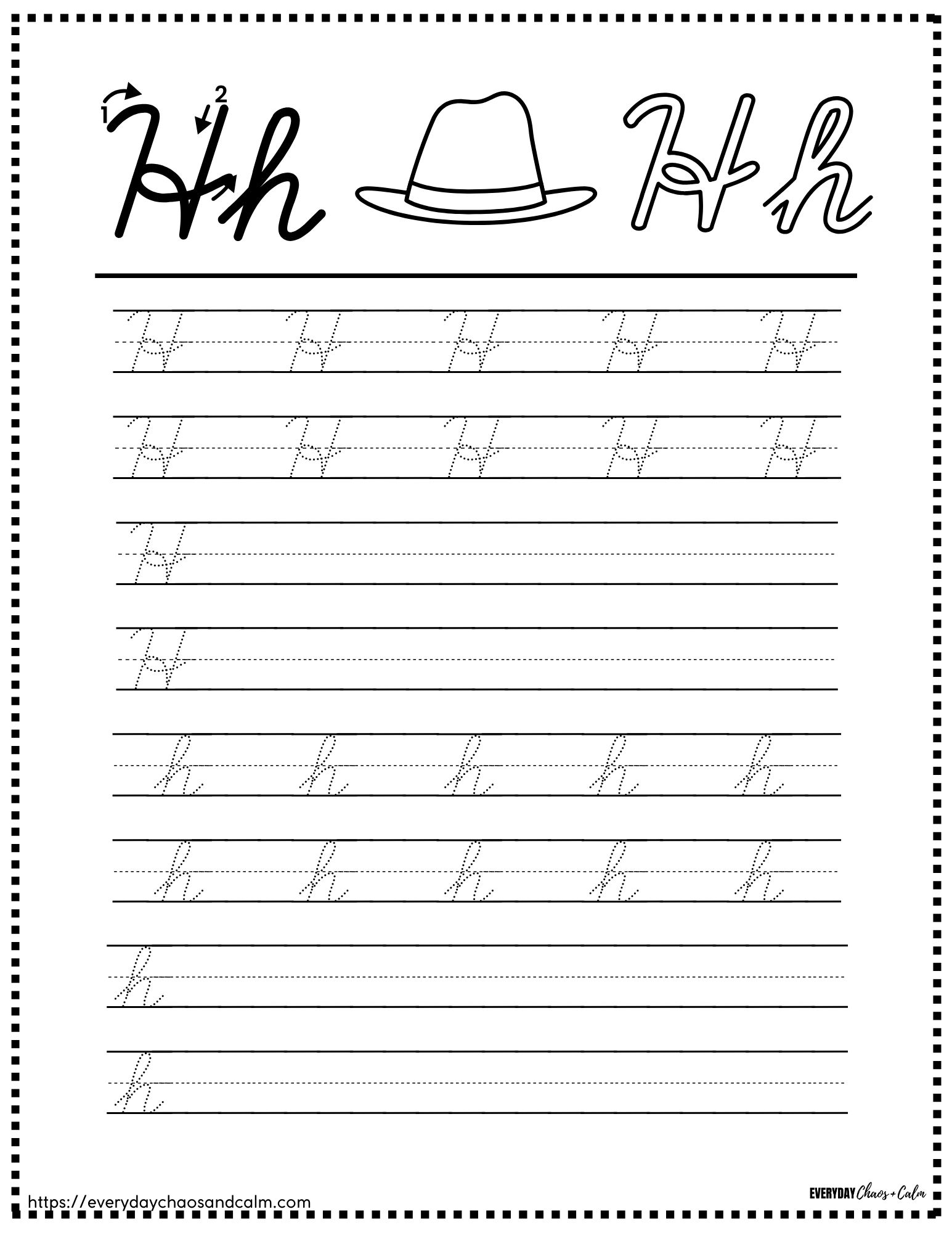 printable cursive letter worksheets, education printable, PDF