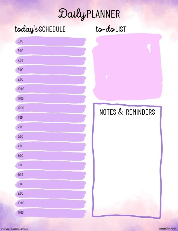 7 Free Printable Daily Planners To Organize Your Day 7 Free Printable Daily Planners To Organize Your Day
