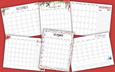 Free Printable December 2023 Calendars